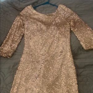 Rose gold sequin women’s formal dress